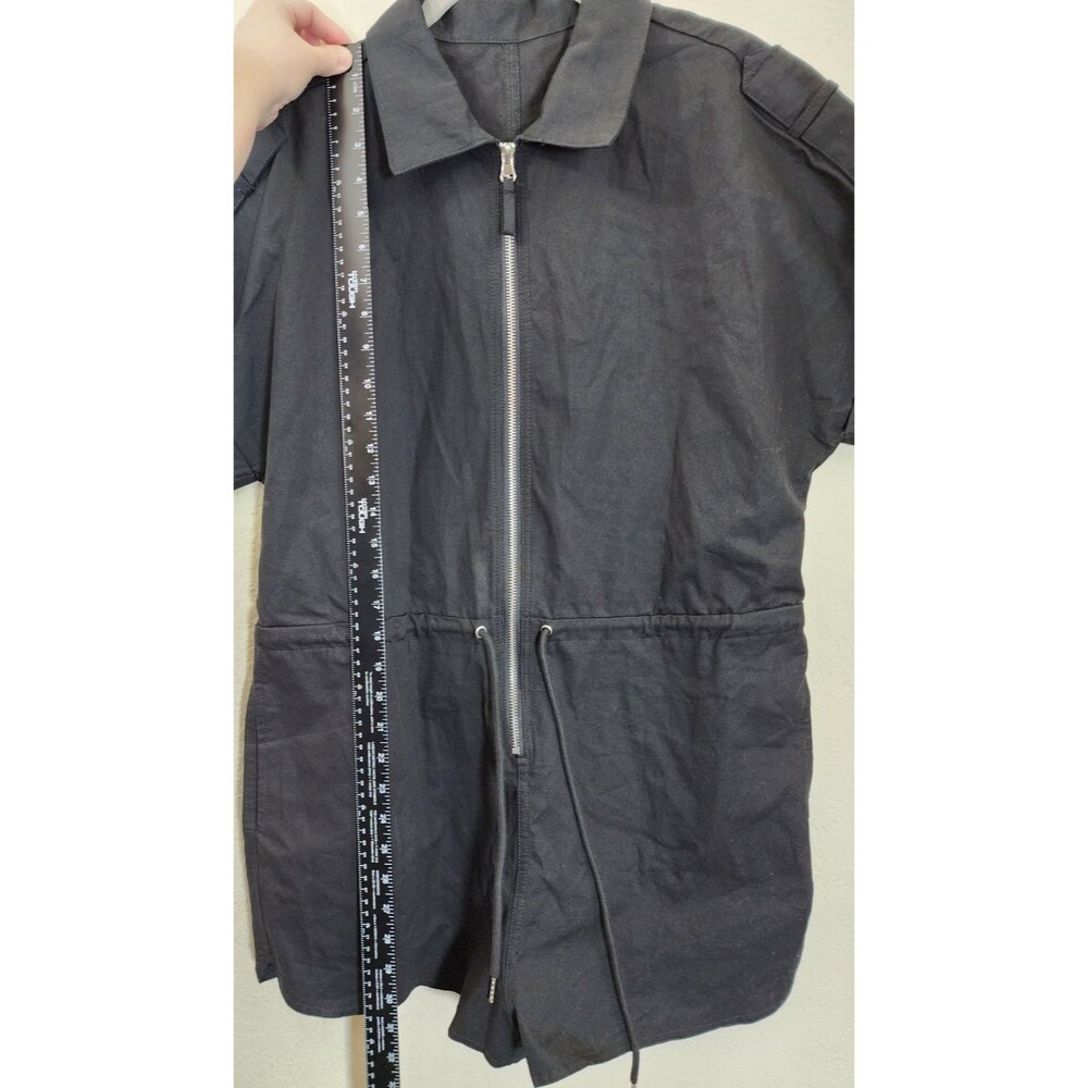 Amazon Essentials Utility Romper Medium Black Cot… - image 4